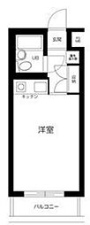 センチュリー西久保 1階ワンルームの間取り