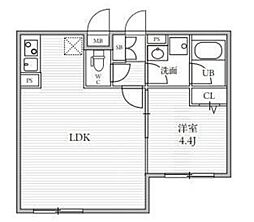ＴＨＥ ＰＡＬＭＳ大島 4階1LDKの間取り