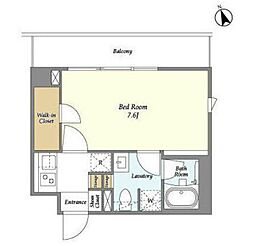 ARKMARKMAGOME 1Kの間取図画像
