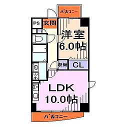 リリー・ラ・アルディス 5階1LDKの間取り