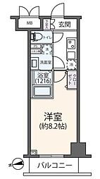 リージア経堂イーストプレイス 1Kの間取図画像