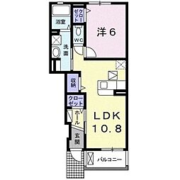 アルコバレーノ　Ｃ 1階1LDKの間取り