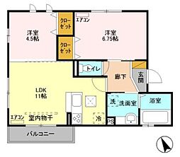 インペリアル 2LDKの間取図画像