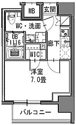 S-RESIDENCE新御徒町East 1Kの間取図画像