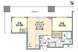 シティタワー池袋 2LDKの間取図画像