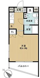 DUARES愛宕虎ノ門 1Kの間取図画像