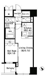 エスティメゾン四谷坂町 3階1LDKの間取り