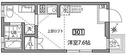 GRANDEGGS新大塚E ワンルームの間取図画像