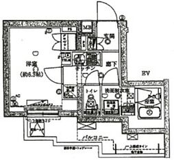 ジュイールパルフェ西新井 1Kの間取図画像
