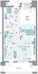 グローベルザ・ガーデン新宿西落合 1LDKの間取図画像