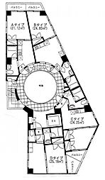 bayside 2階1DKの間取り