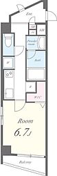 ラフィネ旗の台 1Kの間取図画像