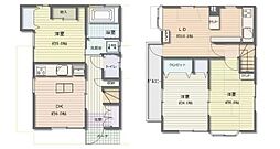 新高根2丁目 戸建賃貸 3LDKの間取り