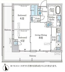 パークアクシス柏の葉 2LDKの間取図画像