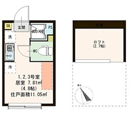 ハーモニーテラス要町 ワンルームの間取図画像