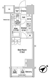コンフォリア浅草橋 1Kの間取図画像