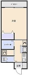 エクセルピア南六郷2番館 ワンルームの間取図画像