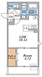 リブリ・ヴェール 1LDKの間取図画像