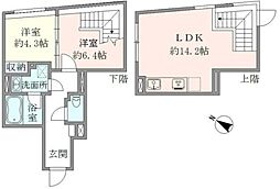 HTピア赤坂 2LDKの間取図画像