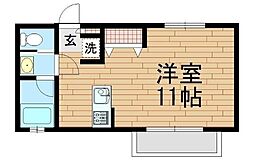 VICTO小金 2階ワンルームの間取り
