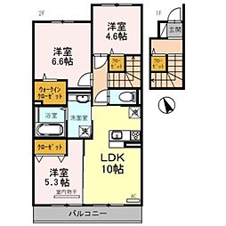 レセンテシャトー 3LDKの間取図画像