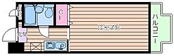 Osaka Metro今里筋線 鴫野駅 徒歩10分の賃貸マンション 2階ワンルームの間取り