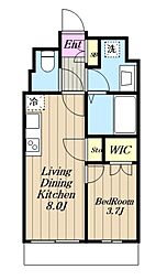 デュオステージ海老名II01 1LDKの間取図画像