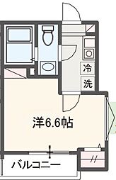 ＭＥＬＤＩＡ稲城II(メルディアイナギ) 2階1Kの間取り