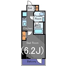 ガリシア代々木 5階1Kの間取り