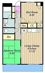 フォレスター2 2LDKの間取図画像