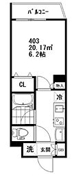 アイディ品川20 1Kの間取図画像