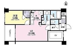クレアホームズ新宿百人町 1LDKの間取図画像