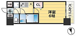 ララプレイス神戸西元町 1Kの間取図画像