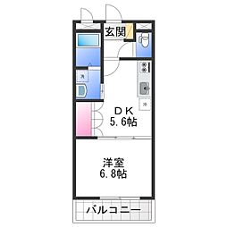 ワンズ 1DKの間取図画像