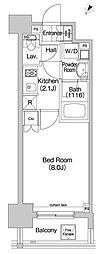 コンフォリア三田EAST 1Kの間取図画像