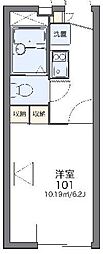 レオパレスオークヒル 1Kの間取図画像
