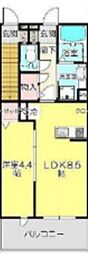 清瀬市松山2丁目アパート 1LDKの間取図画像