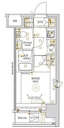 エストゥルース新小岩 6階1Kの間取り