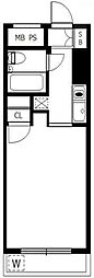 スカイコート入谷 ワンルームの間取図画像