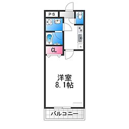 フジパレス浜寺サウスIII番館 1階1Kの間取り
