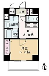 Ｃｏｍｏ Ｐａｌａｃｉｏ 日暮里 2階1Kの間取り