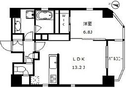 ディアコートアザブ 1LDKの間取図画像