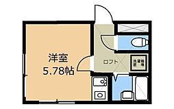 JR横浜線 町田駅 徒歩10分の賃貸アパート 1階1Kの間取り