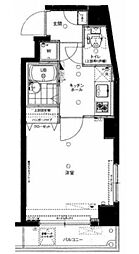 エテルノ大井町 1Kの間取図画像
