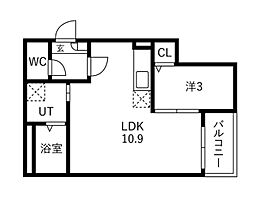 Jack miyaharaI 1LDKの間取図画像