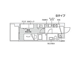 カレッジコート新潟大学前 1Kの間取図画像