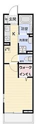 リバーシティ阿佐ヶ谷 2階1Kの間取り