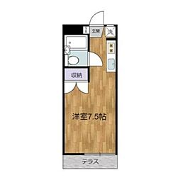 エスポワール（片平4） 1階ワンルームの間取り