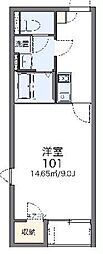 レオネクストロゴス 1Kの間取図画像