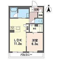 アンソレイユ 00206 ｜ 群馬県高崎市貝沢町1294-1（賃貸アパート1LDK・2階・48.18㎡） その2